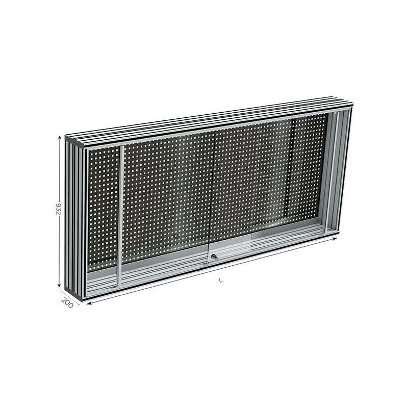 Panneau porte-outil inox MAINTPOST 350A mural | Rangement atelier sécurisé