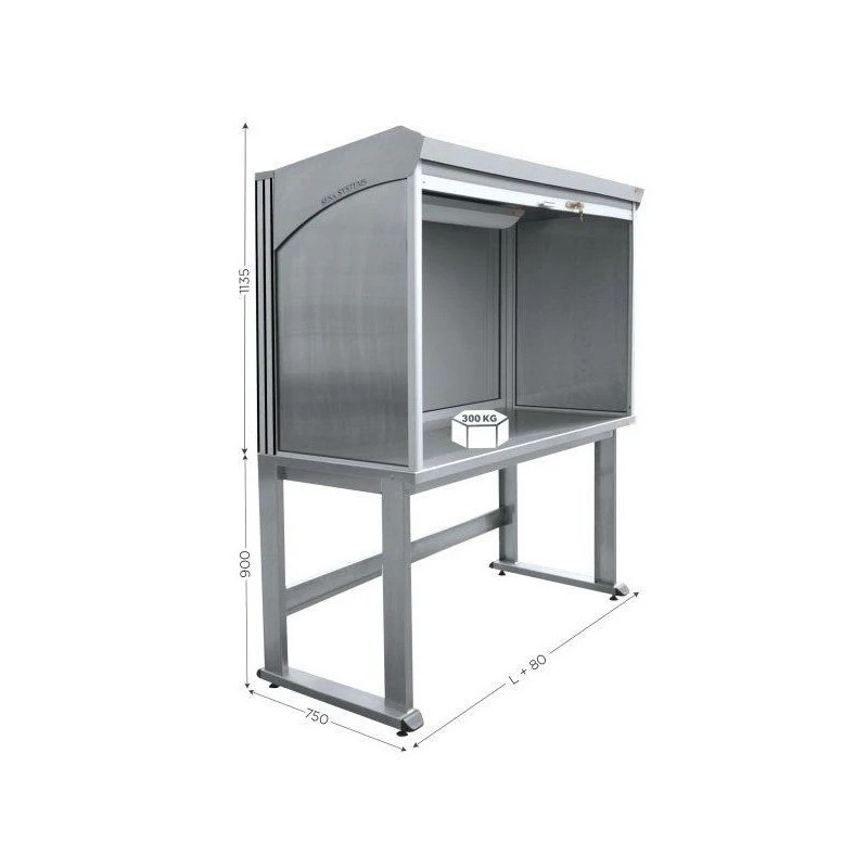 Panneau porte-outil inox MAINTPOST 250A mural | Rangement atelier compact