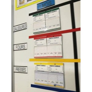 Porte-fiche PRESSDOC en plexiglas transparent – Support magnétique ou adhésif pour Kanban