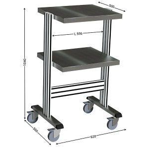 Desserte mobile pour atelier INOX DESSERTE PICKING INOX