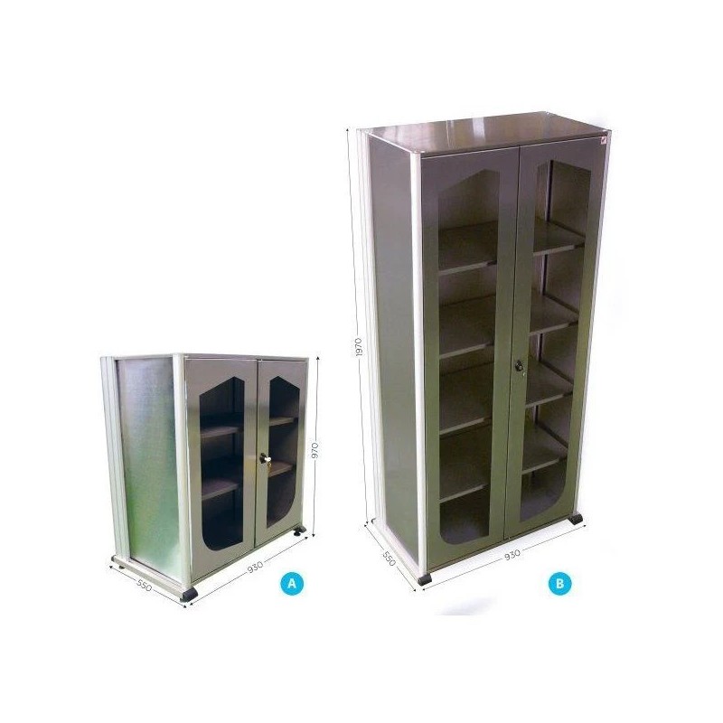 Armoire inox 5S visuelle atelier | Rangement sécurisé industriel