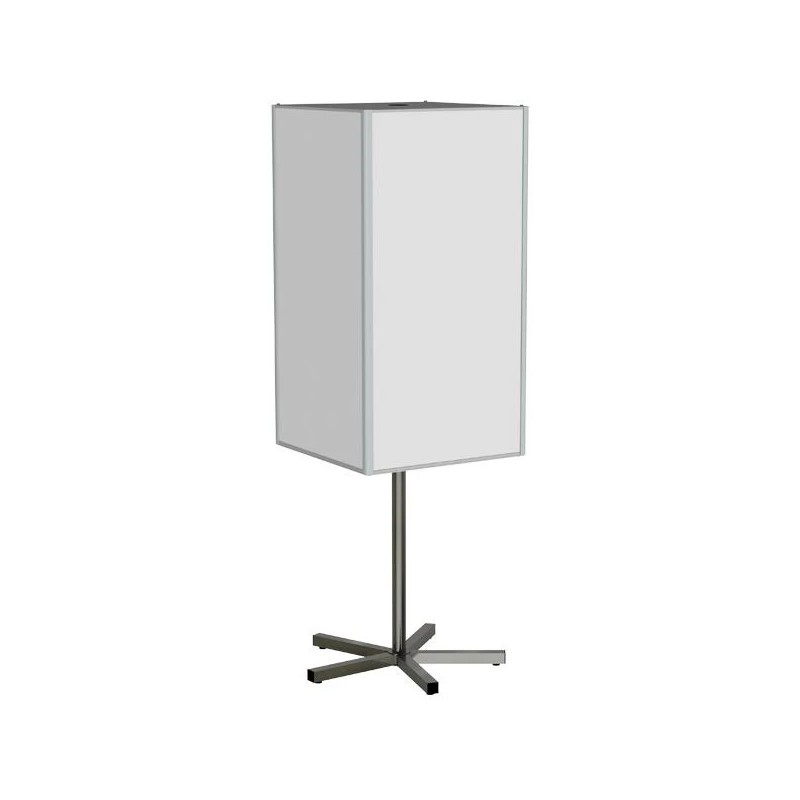 Support d'affichage rotatif INOX TOP'INFO 4 faces – Colonne magnétique 3m²