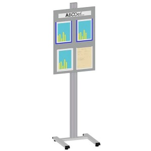 Tableau d'affichage magnétique INOX – Panneau mural industriel 4509L