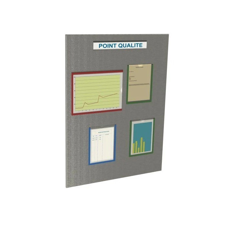 Tableau d'affichage magnétique INOX – Panneau mural industriel 4509L