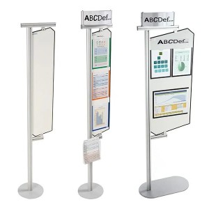 Potence d’affichage magnétique COM'DESIGN – Support sur pied aluminium modulable