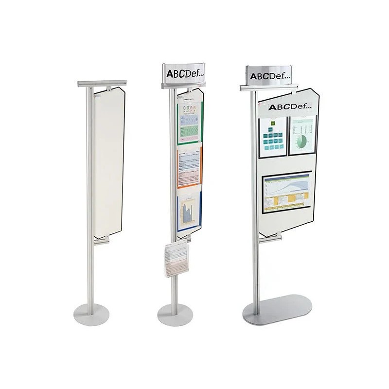 Potence d’affichage magnétique COM'DESIGN – Support sur pied aluminium modulable