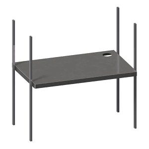 Étagère inox MOBIPOST 550 | Étagère inférieure réglable professionnelle