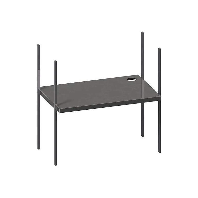 Étagère inox MOBIPOST 550 | Étagère inférieure réglable professionnelle