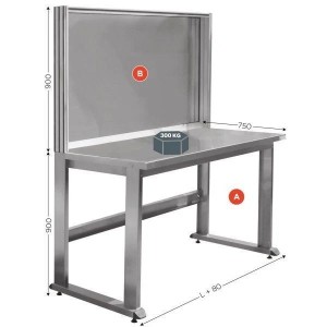 Fond arrière INOX QUALIPOST 3500 | Paroi industrielle 304L ESD