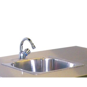 Évier inox poste de travail avec col de cygne | 304L industriel