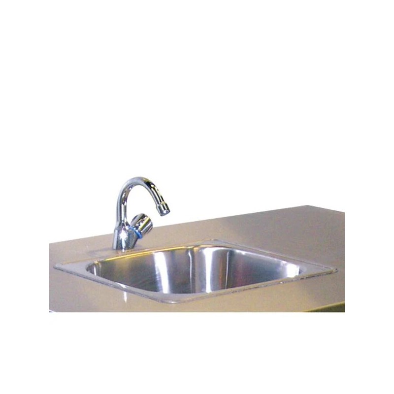 Évier inox poste de travail avec col de cygne | 304L industriel