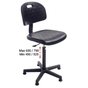 Chaise d’atelier ergonomique BASIC réglable | industrie et laboratoire