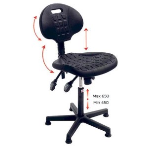 Chaise d'atelier ergonomique | CHAISE D'ATELIER DYNAMIC