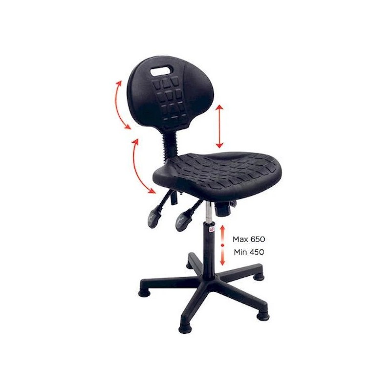 Chaise d'atelier ergonomique | CHAISE D'ATELIER DYNAMIC