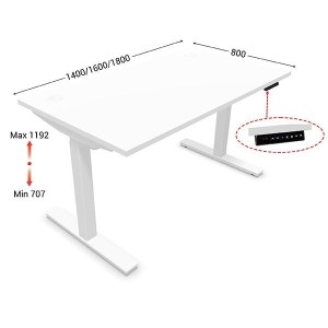 LEANERGO – Bureau Électrique Ergonomique Réglable en Hauteur (1400 à 1800 mm)