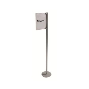 Totem d’affichage aluminium TOTEM ILOT A3/A4 – Support sur pied pour identification de zones