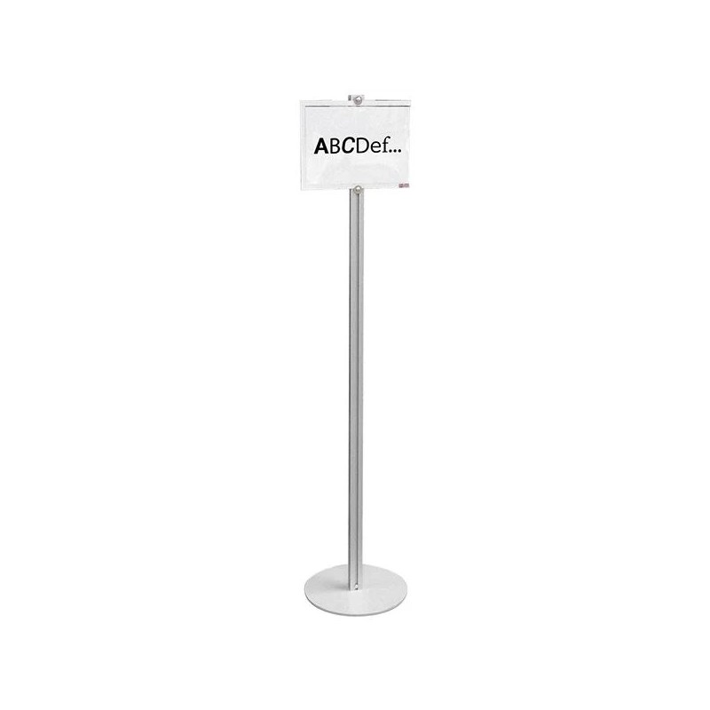 Potence d’affichage aluminium universelle A3/A4 – Support sur pied avec porte-document