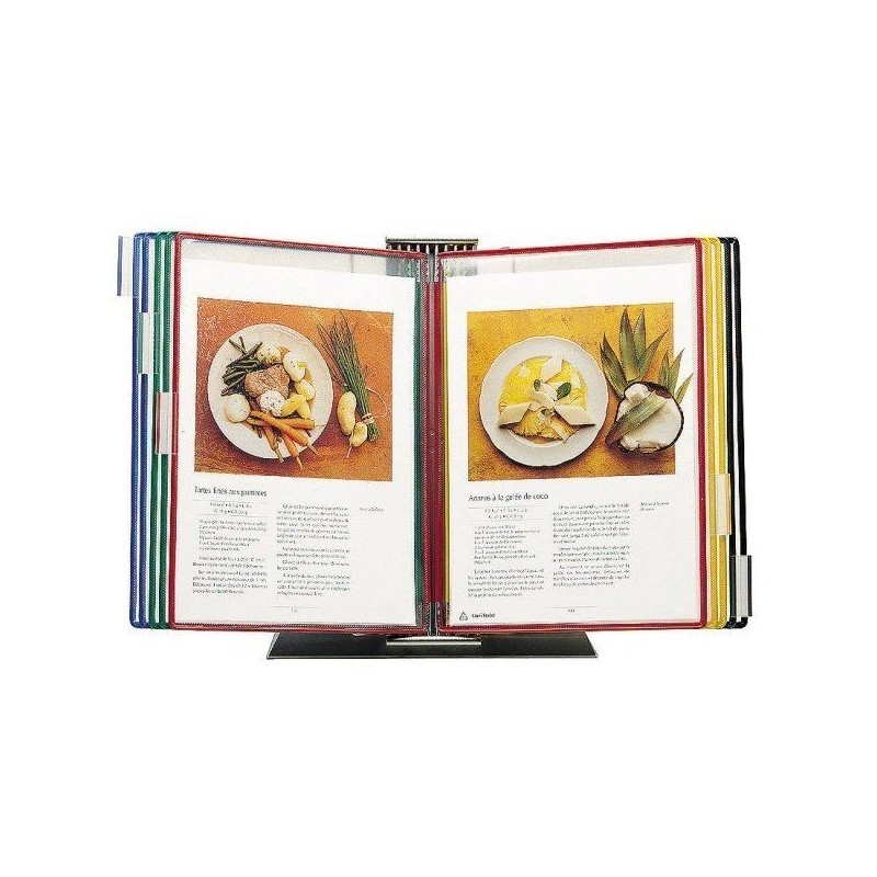 Pupitre de présentation INOX DOCAFLEX A4 – Support pour pochettes pivotantes HACCP