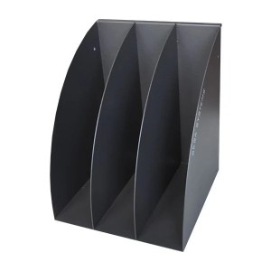 Porte classeurs acier 3 cases – Support pour 3 classeurs vertical sur profil aluminium