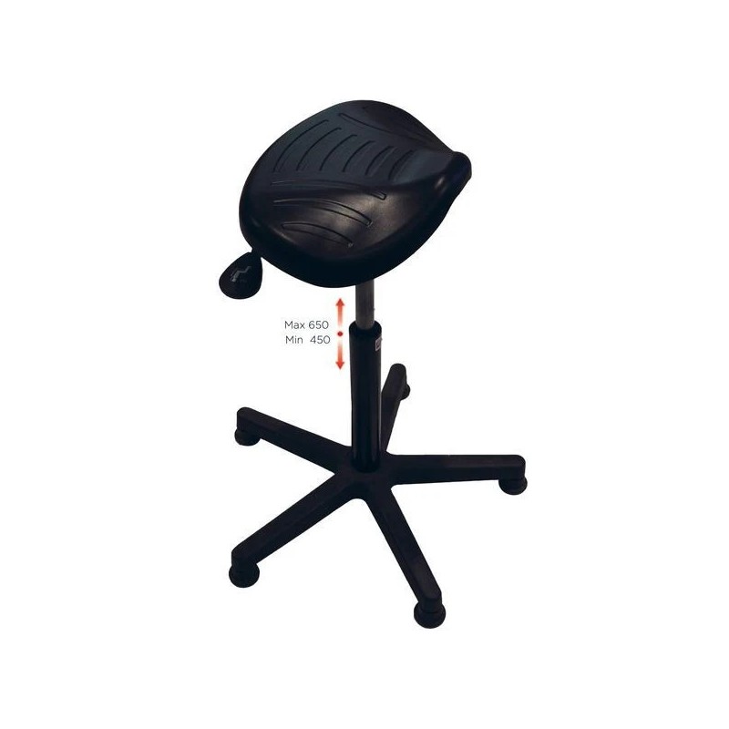 Tabouret d’atelier DYNAMIC selle ergonomique | réglable industriel