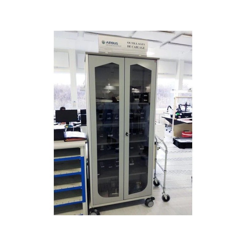 Armoire 5S atelier visuelle aluminium | rangement industriel sécurisé