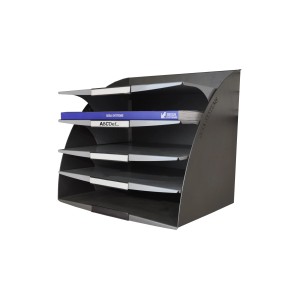 Casier acier 5 niveaux – Support de tri horizontal pour documents sur profil aluminium