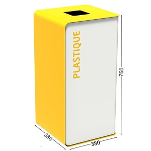 Poubelle de tri sélectif 75L ECOPOST RSE | recyclage professionnel