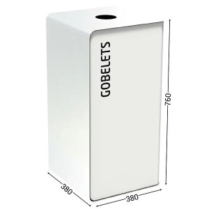 Poubelle de tri sélectif 75L ECOPOST RSE | recyclage professionnel