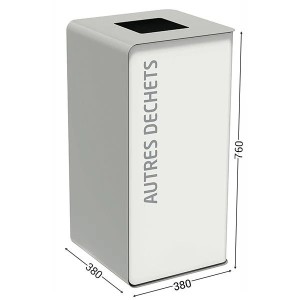 Poubelle de tri sélectif 75L ECOPOST RSE | recyclage professionnel