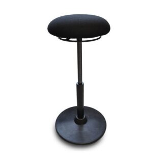 571171 - Tabouret culbuto H 560 - 820 mm assise en tissu noir