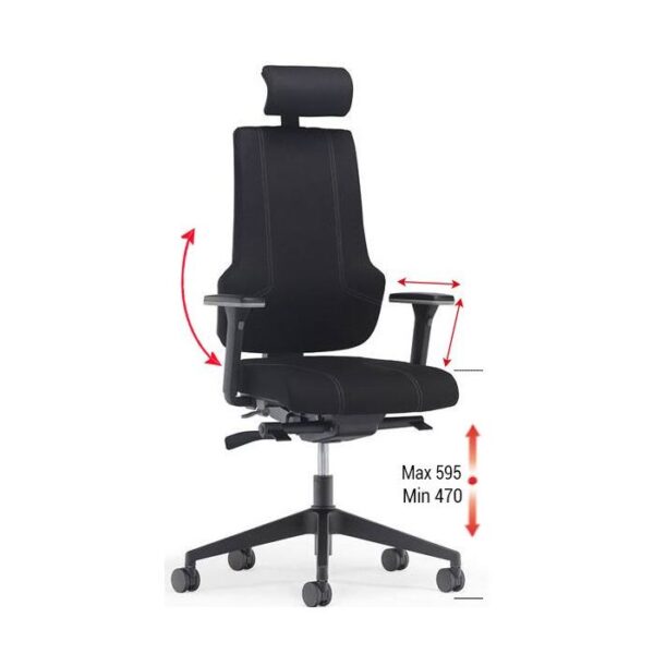 571182 - CHAISE DE BUREAU ERGO synchrone blocable 4 positions - Image 2