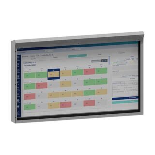 716110-Coffret de protection pour écran 43'' - 50'' avec paroi de protection anti-reflets fixe
