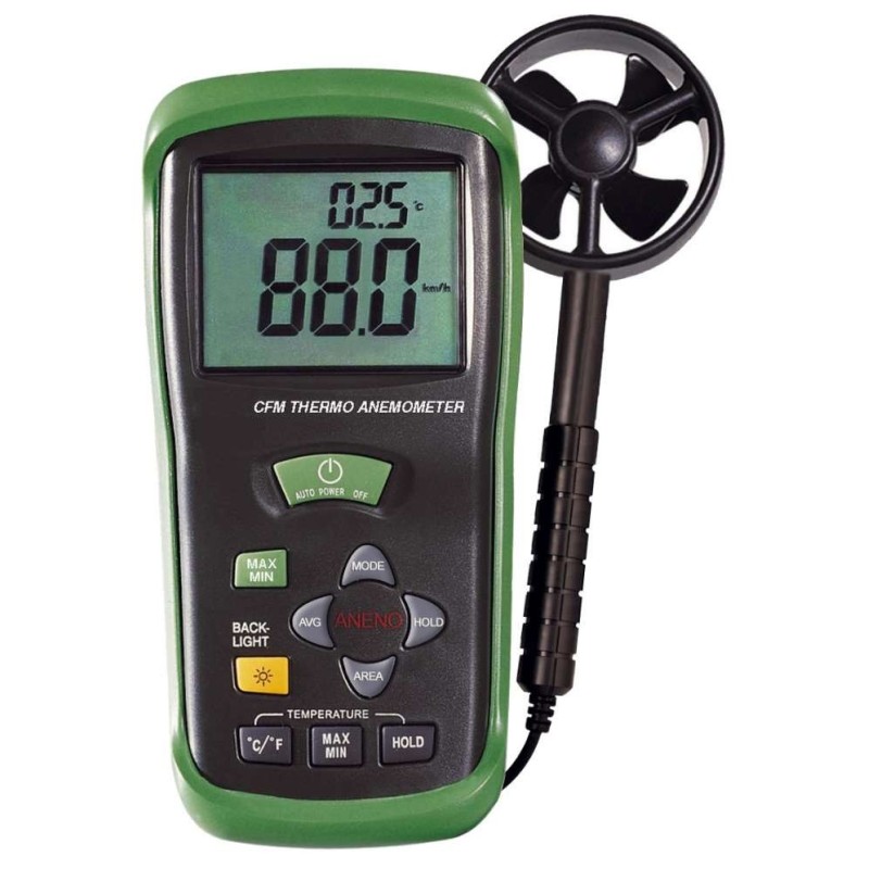 ANÉMOMÈTRE / DÉBITMÈTRE / THERMOMÈTRE CAPTEUR A AILETTES