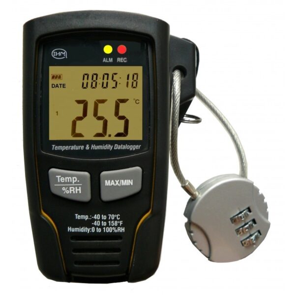 Enregistreur - Thermomètre / Hygromètre ambiant - Ecran LCD + Alarme LED - Sortie USB vers PC + logiciel