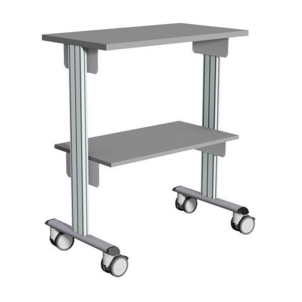 645330 - DESSERTE PICKING l 1200 x P 560 x H 1080 mm de 2 niveaux sur roulettes - Image 2