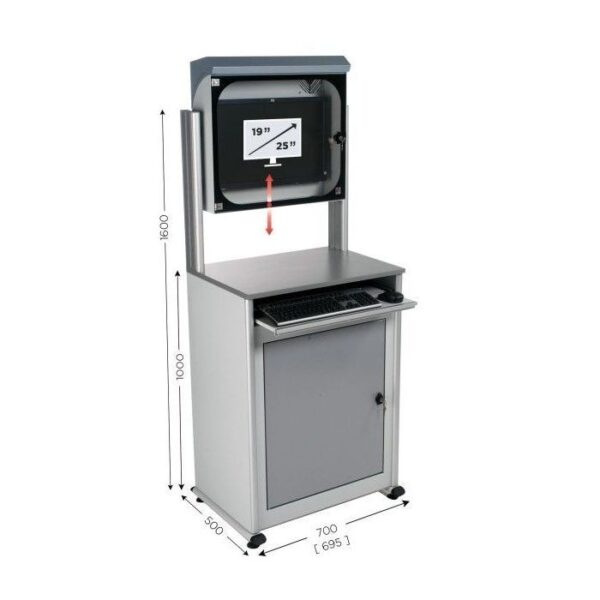 215618 - MOBIPOST 500C l 700 x P 500 x H 1600 mm sans coffret de protection écran - Image 2