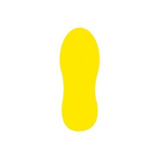 140252 - Lot de 20 pictogrammes adhésifs RENFORCE Pas jaune (10 Droit/Gauche)