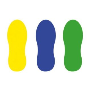 140257 - Lot de 20 pictogrammes adhésifs RENFORCE Pas vert (10 Droit/Gauche)