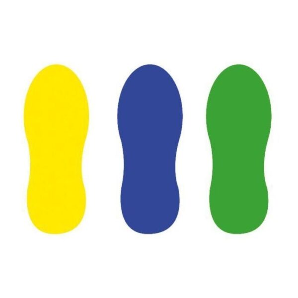 140252 - Lot de 20 pictogrammes adhésifs RENFORCE Pas jaune (10 Droit/Gauche) - Image 2