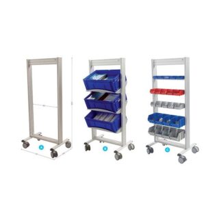 645600 - Chariot mobile porte-bac | LEANPOST 600