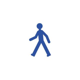 140547 - Pictogramme adhésif Silhouette piéton bleu
