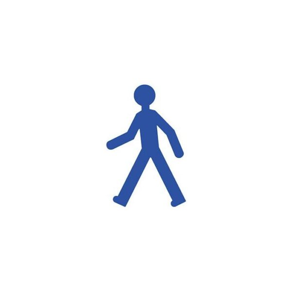 140547 - Pictogramme adhésif Silhouette piéton bleu