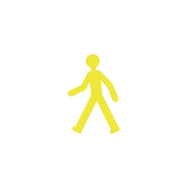 140546 - Pictogramme adhésif Silhouette piéton jaune