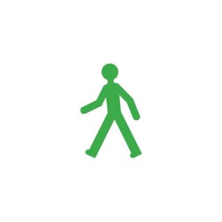140548- Pictogramme adhésif Silhouette piéton vert