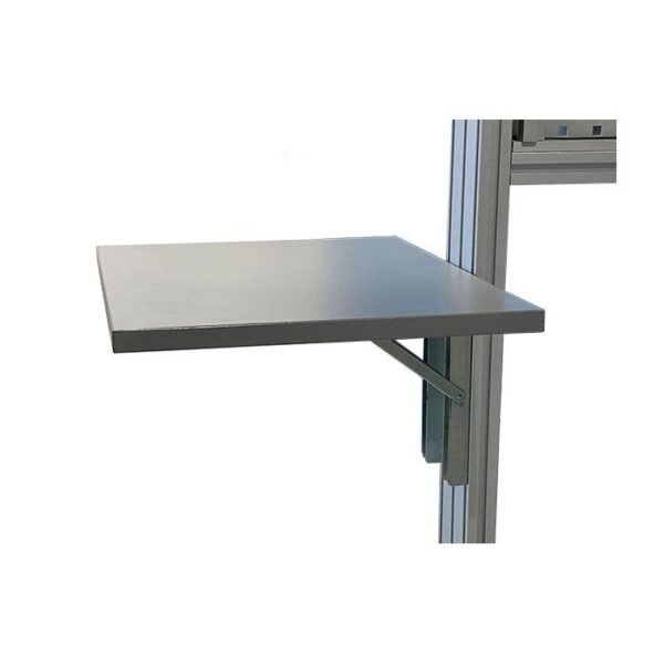 216030 - Ecritoire latéral réglable en hauteur et escamotable l 360 x P 500 mm fixation sur profil aluminium
