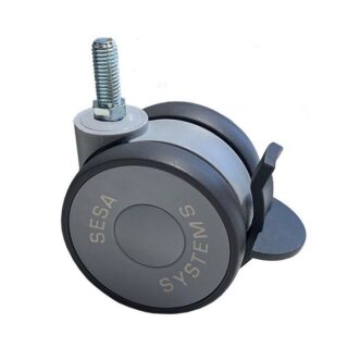 541056 - Lot de 4 roulettes pivotantes avec frein Ø 75 mm axe M8