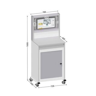 215628 - Armoire informatique hybride pour écran tactile | E-MOBIPOST 500