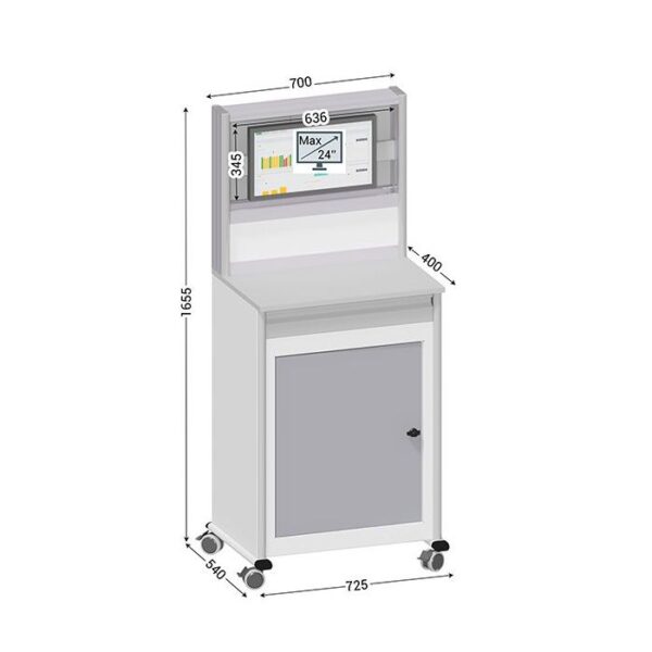 215628 - Armoire informatique hybride pour écran tactile | E-MOBIPOST 500