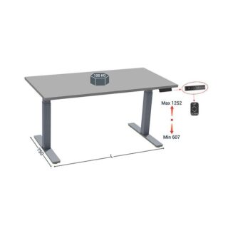 511211 - QUALIPOST 2200 ERGO électrique l 1000 x P 750 x H 607 - 1252 mm avec plateau stratifié