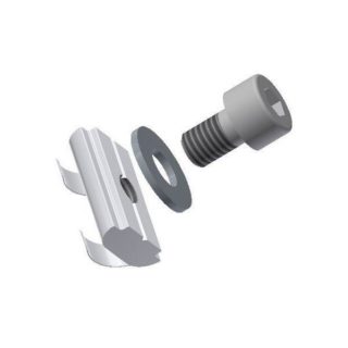 118419 - Lot de 10 fixations sur profil aluminium vis/lardon M5 avec languette ressort